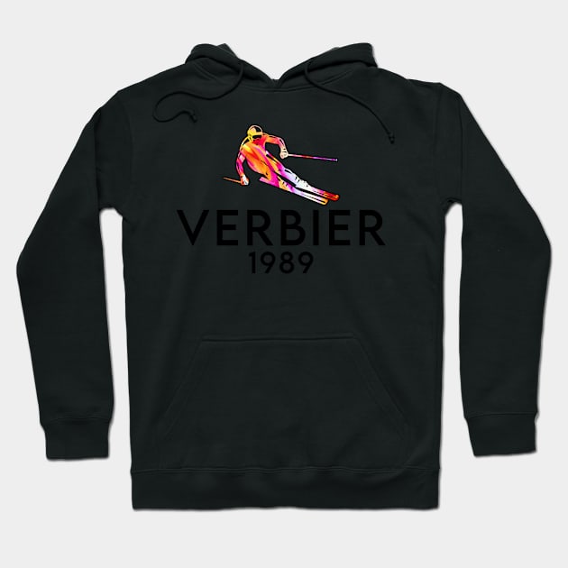 Ski Verbier 1989 Hoodie by Captain-Jackson